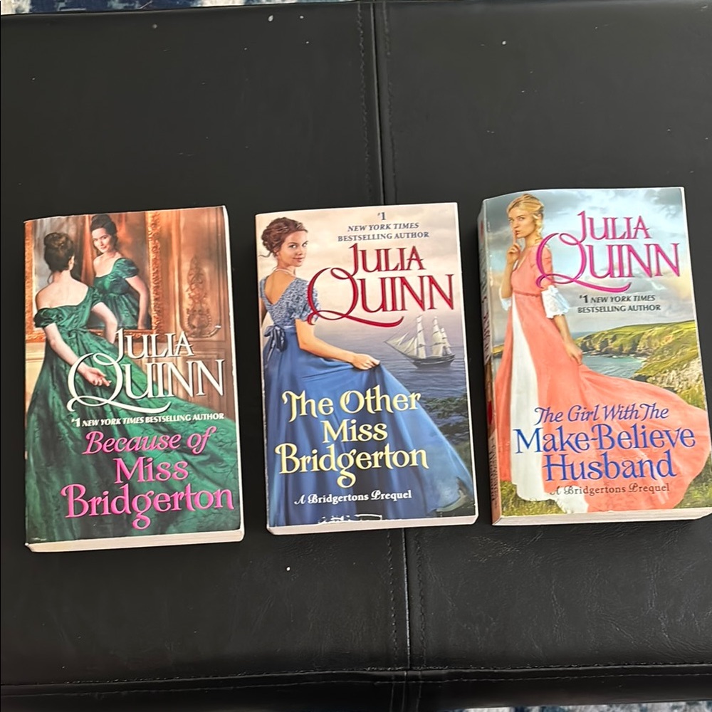 3 Book Set - Julia Quinn - Because of Miss Bridgerton, The Other Miss Bridgerton